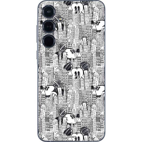 Disney Mickey Mouse Cityscape Sketch Galaxy A35 5G Skin